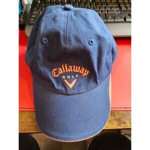 Preowned: Callaway Golf Cap / Hat / 100% cotton, adjustable / Navy + linen color